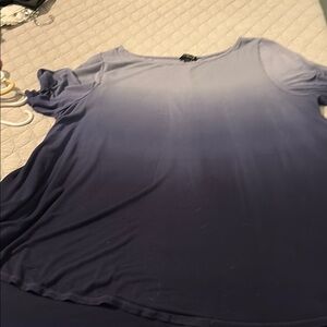 Lane Bryant Blue Short Sleeve Relaxed T-Shirt